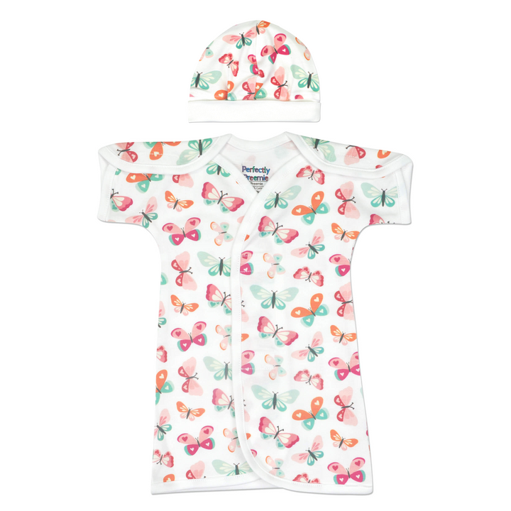 Butterfly Love Cotton NICU Gown