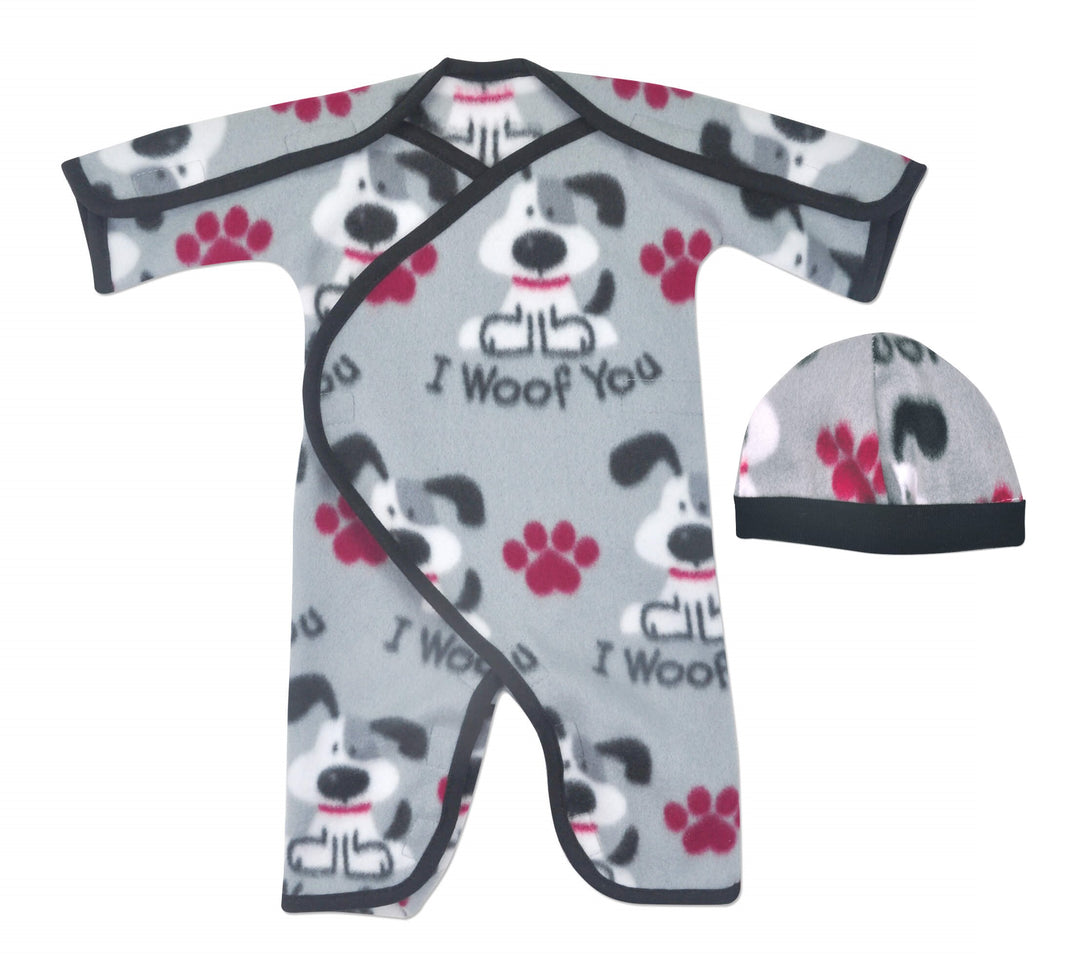 "I Woof You" Fleece NIC-Jumpsuit