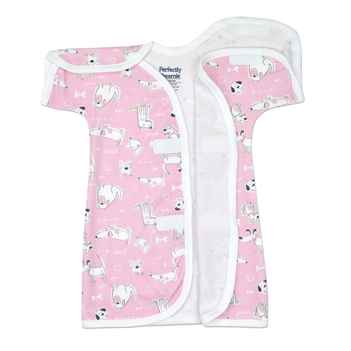 Puppy Love Pink Cotton NICU Gown