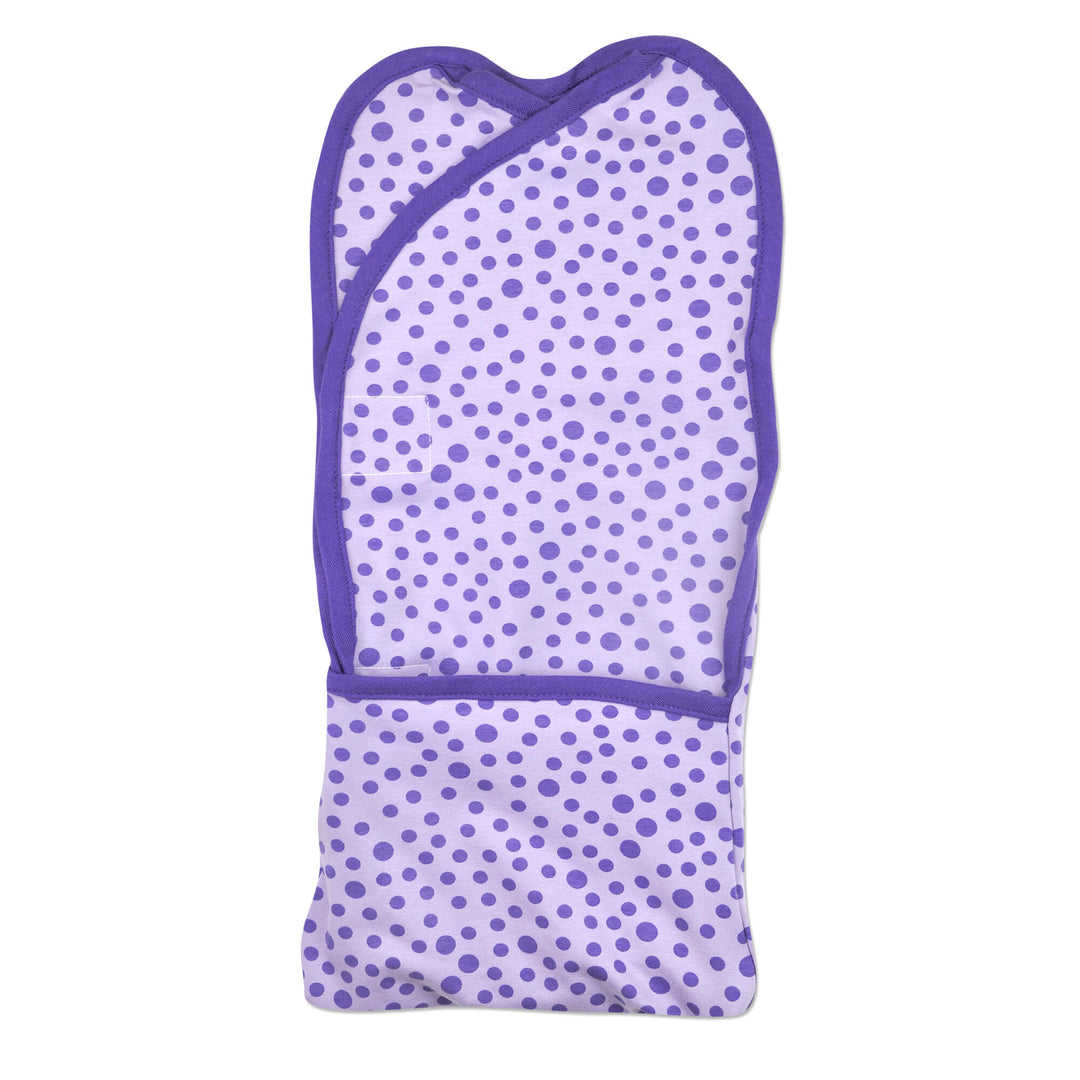 Purple Polka Dot Pea Pod Swaddler