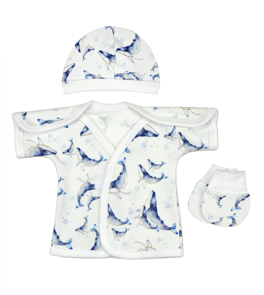 Whales Bamboo NICU Shirt