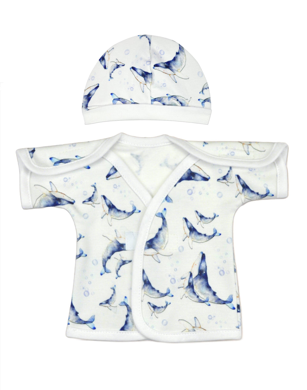 Whales Bamboo NICU Shirt