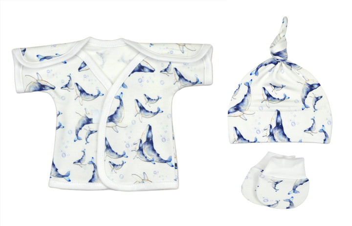 Whales Bamboo NICU Shirt